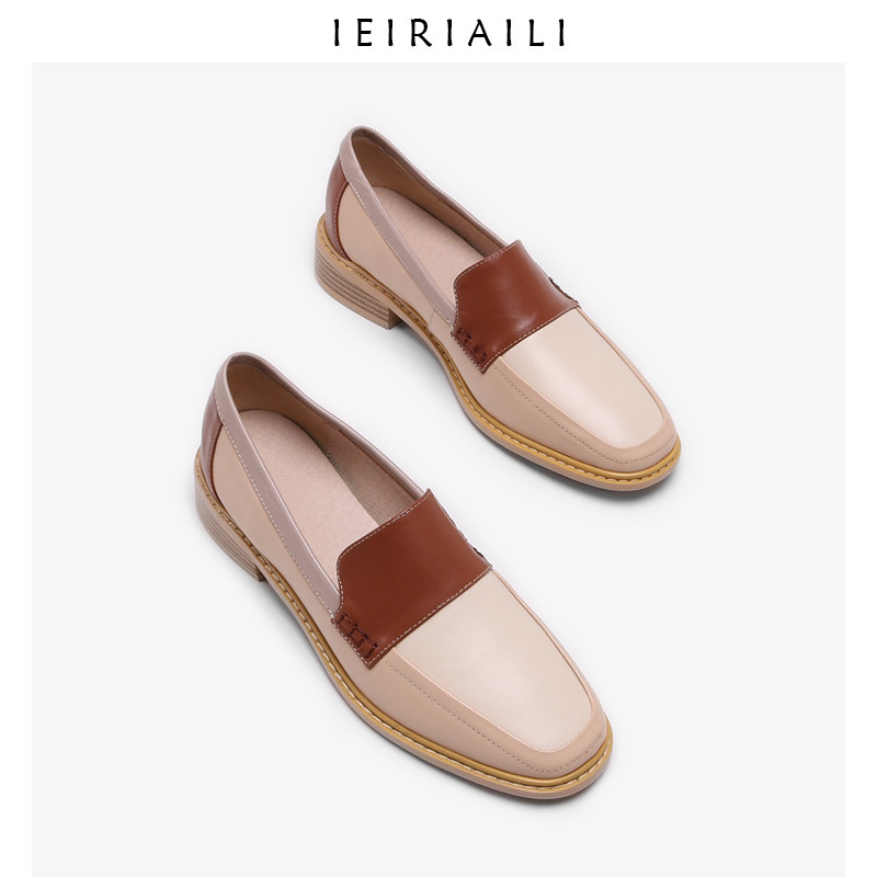 ㊙s close eye entry to retro art Inn Wind collage Lefu sloth with a low heel of a single xie woman flat bottom