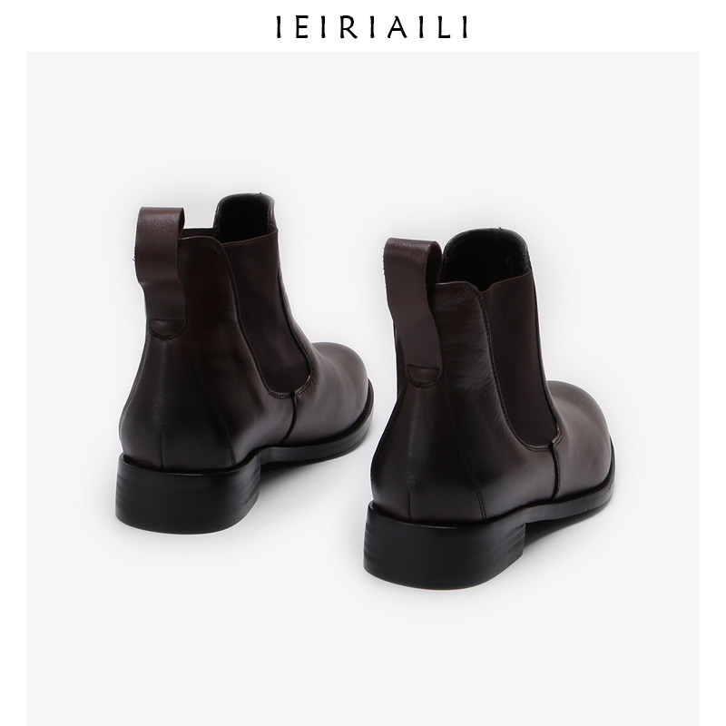 Chelsea thick-soled biker boots women's 2020 new leather versatile thick-heeled Martin boots British style boots women's boots