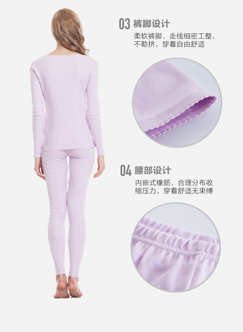 Ba khẩu súng đồ lót cotton dày nam và nữ cổ tròn dày cotton nhiệt đồ lót nửa cao cổ áo mùa thu quần dài đồ bộ thun