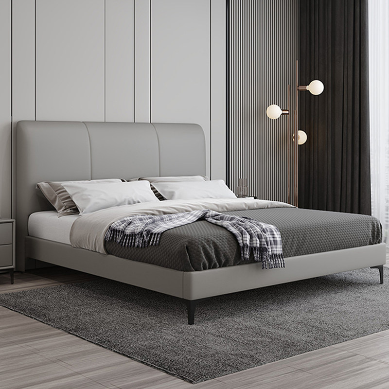 Nordic cloth art bed modern minimalist double man bed master bedroom 2021 new light extravaganza free nano Nordic tech bunk bed