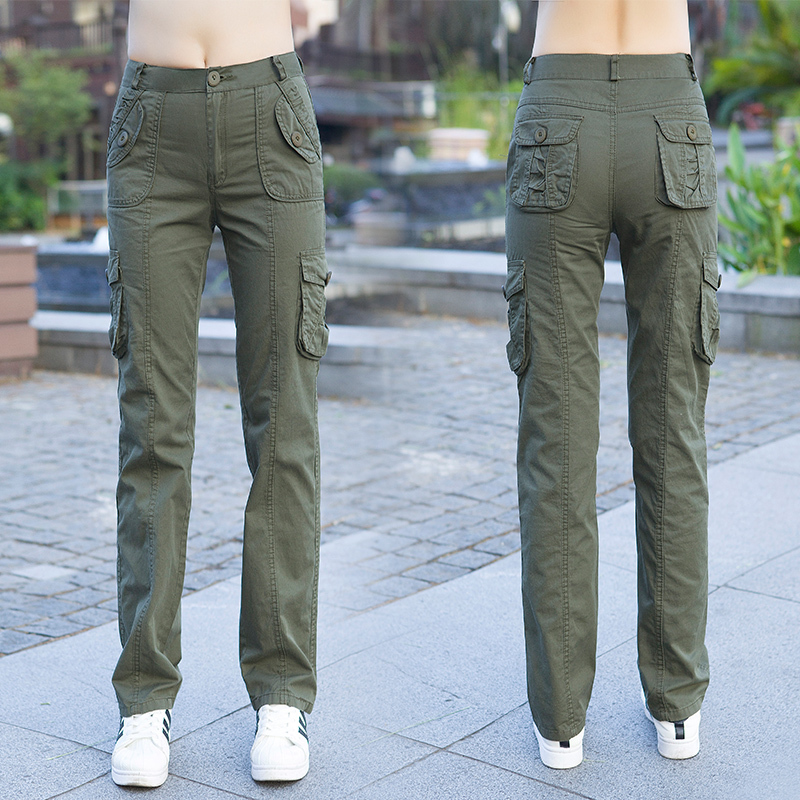 Women's Cargo Pants 2026 New Summer Thin High-Waisted Slimming Loose Pure Cotton Women's Outdoor Casual Straight-Leg Pants