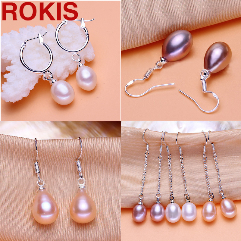 Usd 13 95 Natural Pearl Earrings Drop Bead Colored Natural Pearl Earrings Drop Bead Colored Stud Lady A Summer
