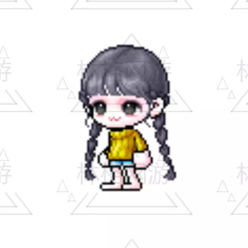 [Ringger] Maplestory Yellow Turtleneck Sweater/Pointed Collar Top All Server Areas Lucid/Orca/Will