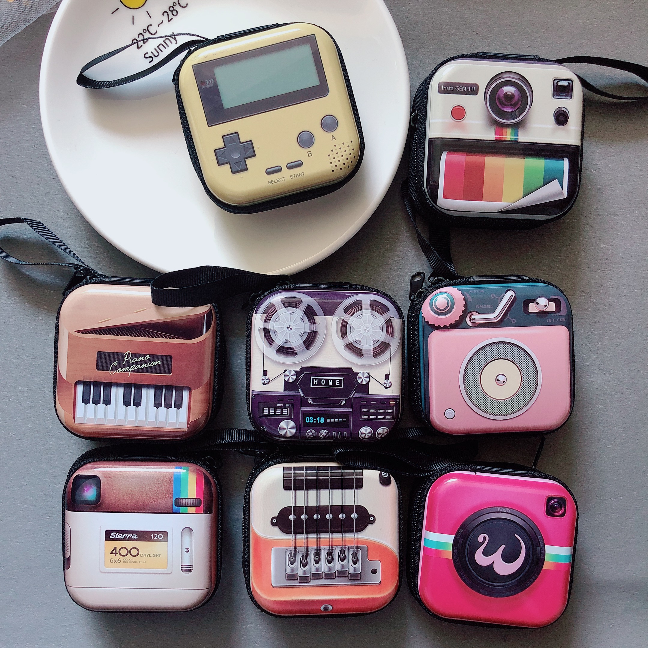 airpods storage box new headphone change coin storage bag creative retro bluetooth headphone box protective cover