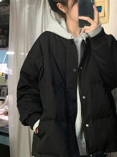 Ретро бейсбольный пуховик, демисезонная форма, флисовая стеганая куртка, в американском стиле, увеличенная толщина, свободный крой, оверсайз