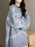 Демисезонный трикотажный свитер для отдыха для влюбленных, изысканный стиль