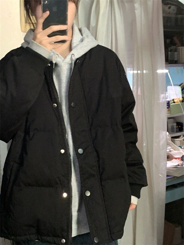 Ретро бейсбольный пуховик, демисезонная форма, флисовая стеганая куртка, в американском стиле, увеличенная толщина, свободный крой, оверсайз