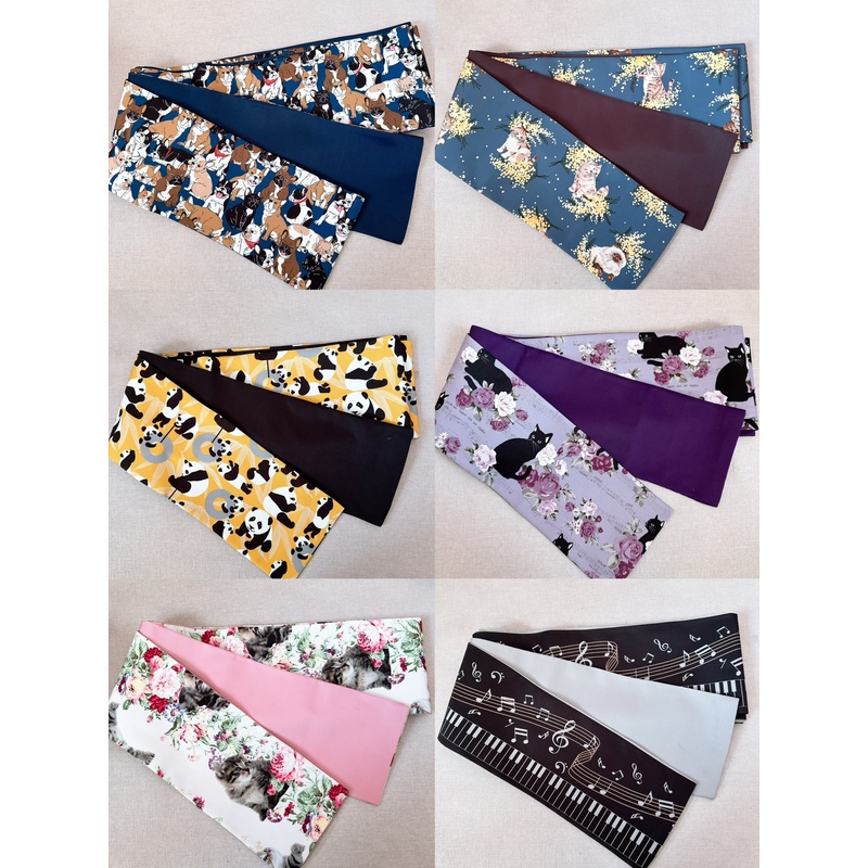 Japanese Traditional Kimono Yukata Half-Length with 66.6cm Sleeves, Kua Underbelt, Multi-Color, Double-Sided, Can Be Tied, Cat