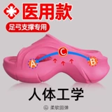 Тапочки с поддержкой свода стопы, внутренняя и внешняя коррекция фигуры, домашние, домашние, ванные, нескользящие тапочки на плоской ступне для мужчин