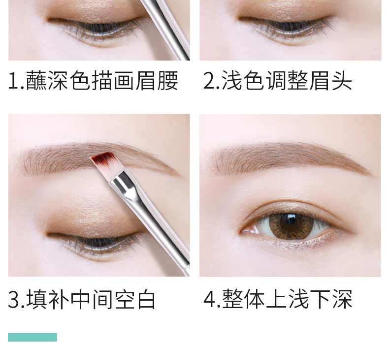 Kazi Lan bột lông mày không thấm nước và mồ hôi không đánh dấu tự nhiên lâu trôi dễ dàng cho người mới bắt đầu kẻ lông mày bút chì kẻ lông mày chính hãng - Bút chì lông mày / Bột / Stick bút phẩy sợi lông mày