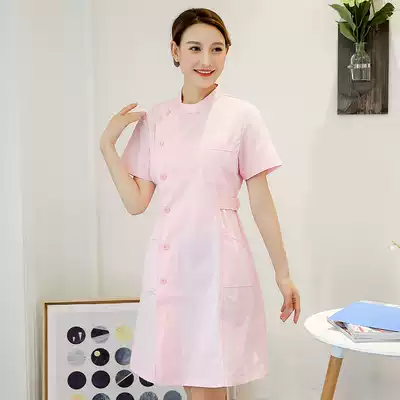 Nurse uniform Long-sleeved winter clothes female pink white coat summer short-sleeved doll collar slim-fit student hospital overalls suit