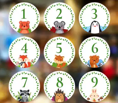 Table number sticker dining room creative table table number plate number number sticker waterproof number number sticker seat serial number plate