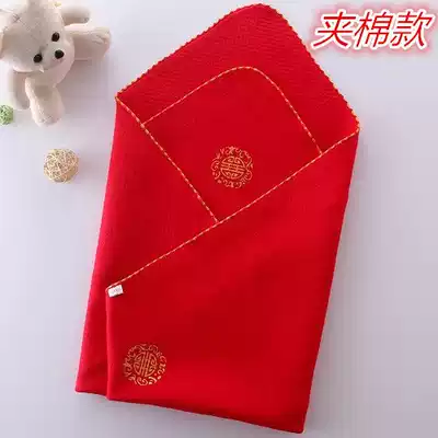 Newborn babies hold quilt sheets, big red buns, newborn children, buns, Baifu red buns, swaddling Chinese style
