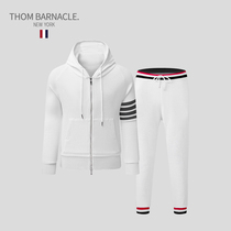 THOM BARNACLE official plus size suit men tb autumn and winter solid color slim hooded casual wear