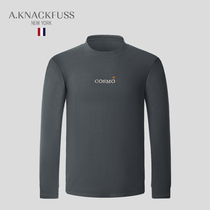 AKNACKFUSS light luxury Tide brand T-shirt men 2021 New handsome British casual long sleeve solid color base shirt