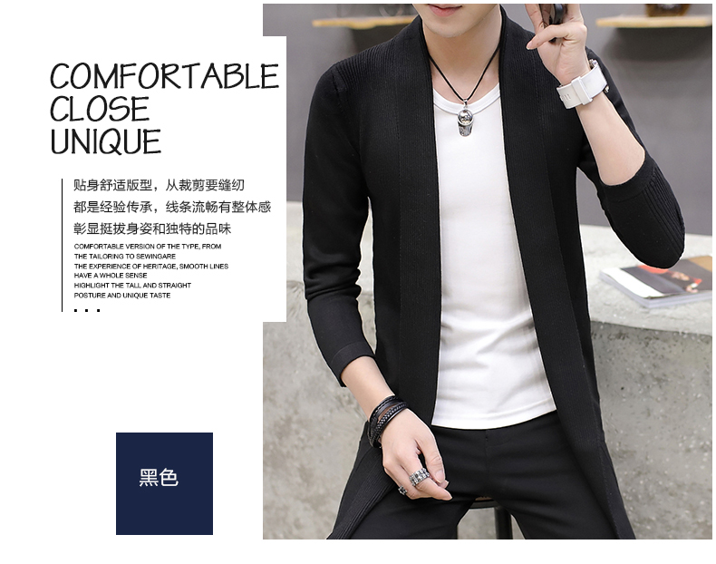 Áo khoác cardigan dài tay cho nam Áo len nam mùa xuân và mùa thu Áo len dài nam Áo gió nam trẻ trung áo gió phản quang