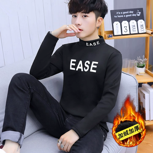 Демисезонный трикотажный свитер, куртка, мужской флисовый приятный телу осенний лонгслив, в корейском стиле