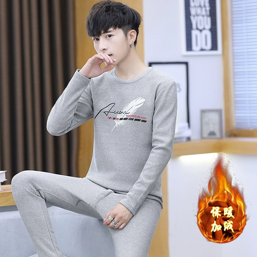 Утепленный комплект, базовое приятное телу термобелье для школьников, зимние штаны, подходит для подростков