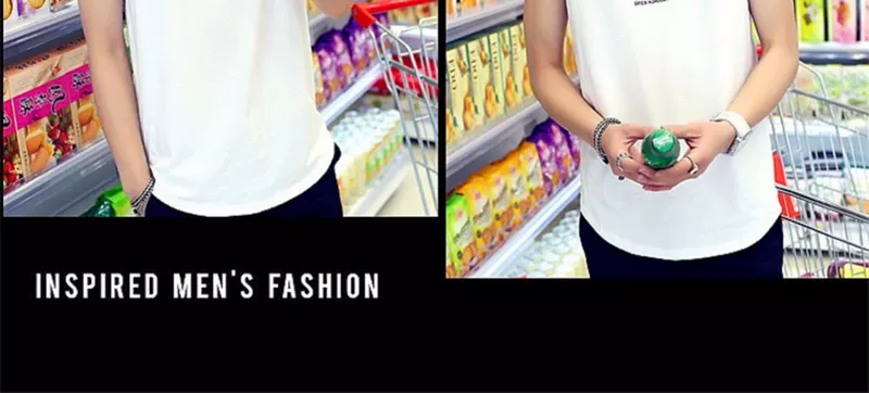 Phiên bản nam Hàn Quốc của áo vest tự canh nam thanh niên mùa hè cotton bó sát in áo thấm mồ hôi áo thể thao thủy triều không tay - Áo vest cotton ao ba lo nam