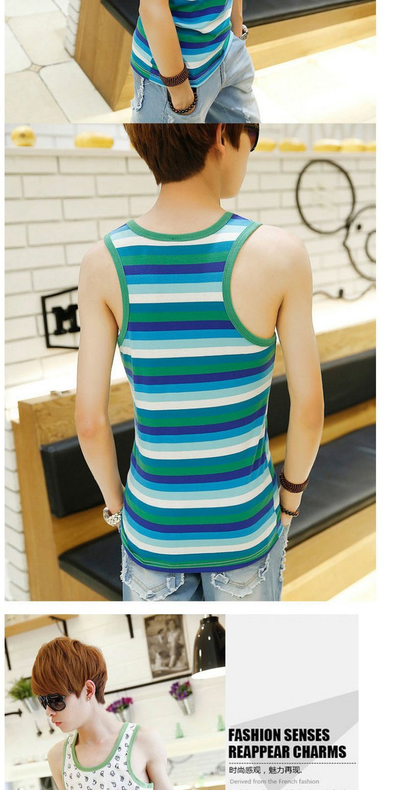 Áo vest nam mùa hè giản dị Slim Hàn Quốc mồ hôi vest nam thanh niên Slim không tay chạm đáy áo thủy triều nam áo 3 lỗ nam rộng nách