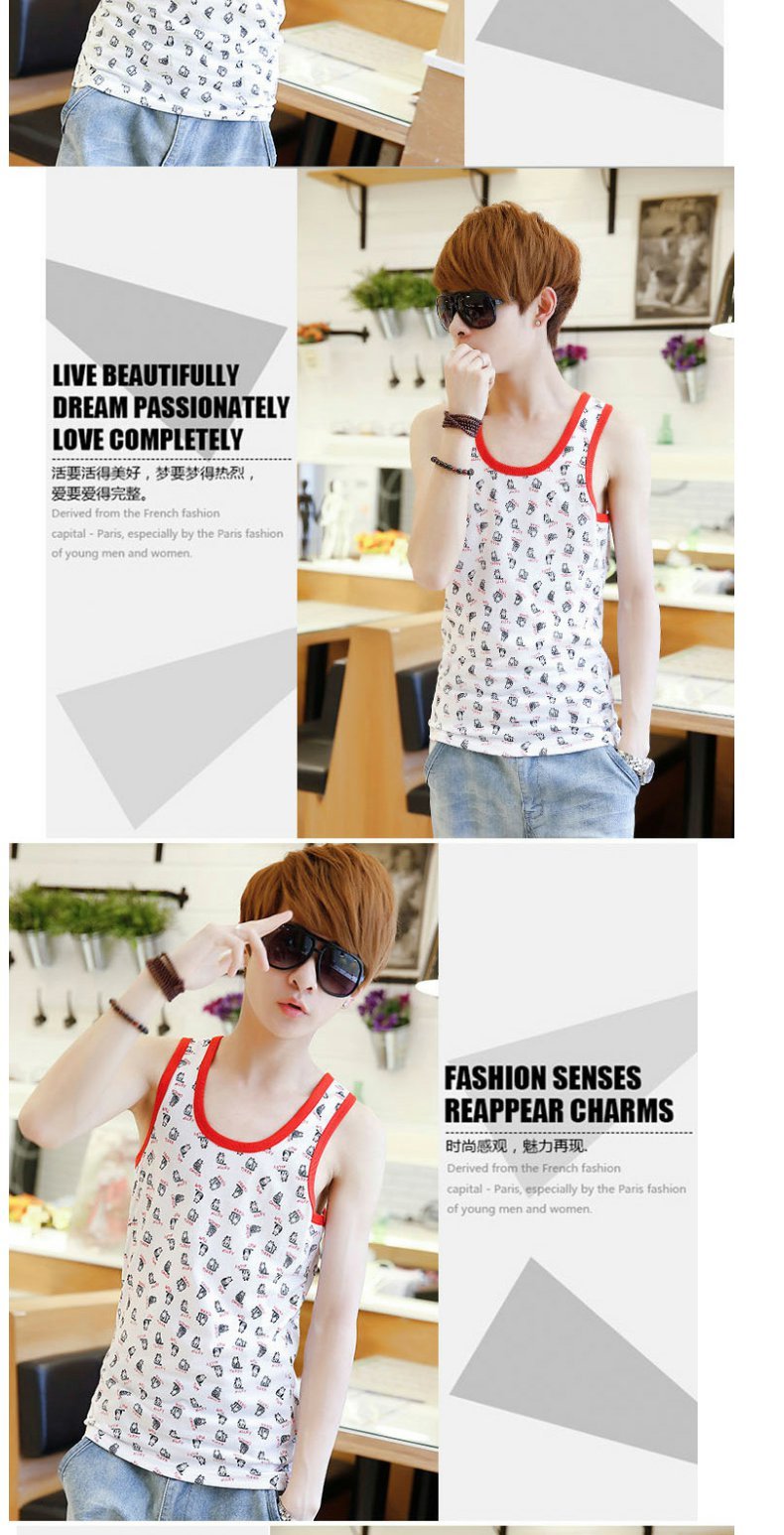 Áo vest nam mùa hè giản dị Slim Hàn Quốc mồ hôi vest nam thanh niên Slim không tay chạm đáy áo thủy triều nam áo 3 lỗ nam rộng nách