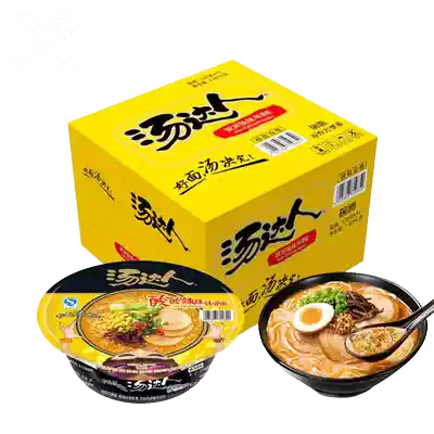 Unified Tongda Man instant noodles full box Japanese-style bag bone bowl instant noodles seafood borscht soup Korean hot and sour instant noodles 12 bowls