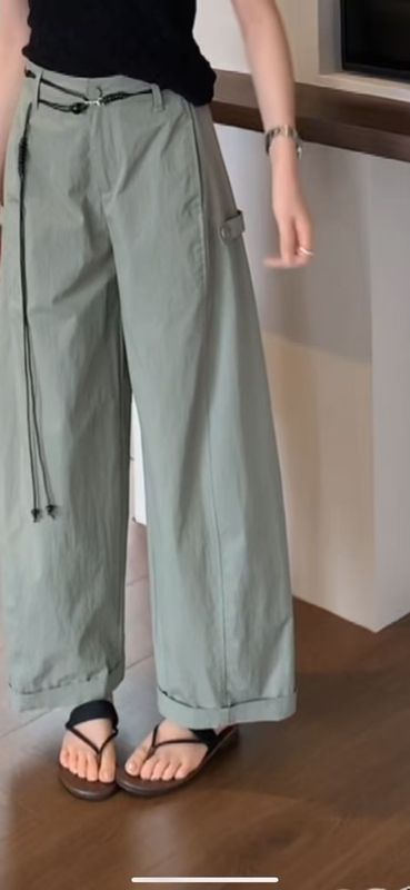 Gdh26 Summer New Style Loose Slimming Quick-Drying Thin Material Wide-Leg Pants for Women 67307 Gdh26 Summer New Style Loose Slimming Quick-Drying Thin Material Wide-Leg Pants for Women 67307