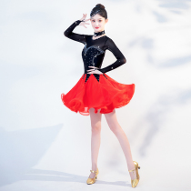 Three-step performance costume Jitterbug dance skirt Latin dance square competition costume dress 2023 new style