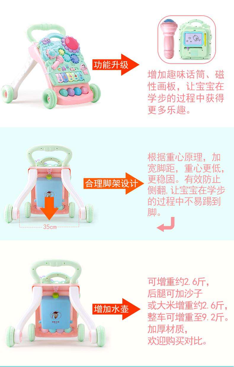 Xe tập đi cho bé Yo-Yo có thể điều chỉnh tốc độ chống rollover xe đẩy cho bé 6-18 tháng xe tròn tập đi đứng cho bé mấy tháng