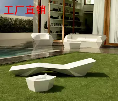 Spot FAZ Sun Bed fiberglass beach recliner Diamond recliner outdoor swimming pool lounge chair