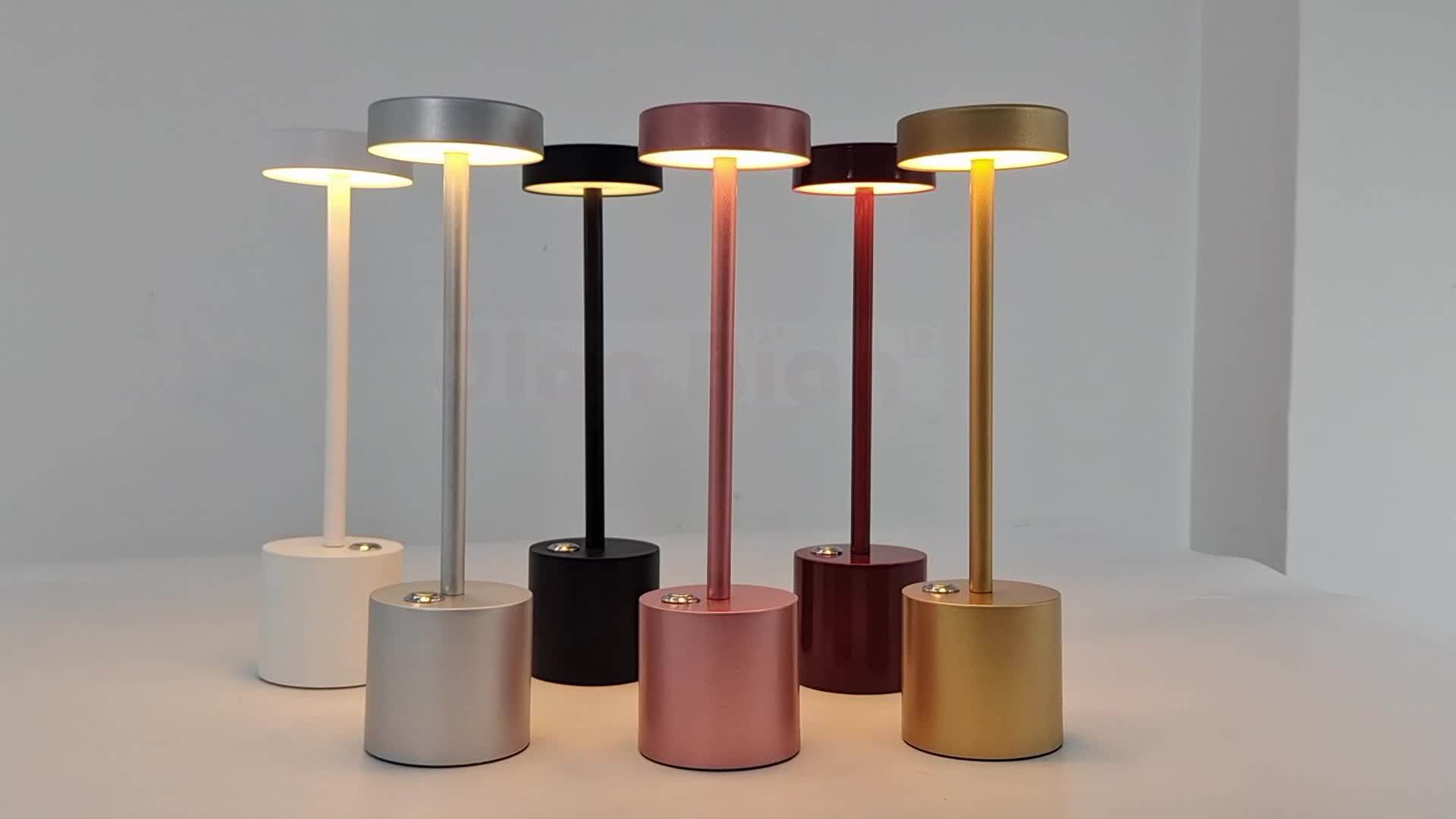 Modern Cordless Led Lamp Outdoor Restaurant Touch Table Light Battery