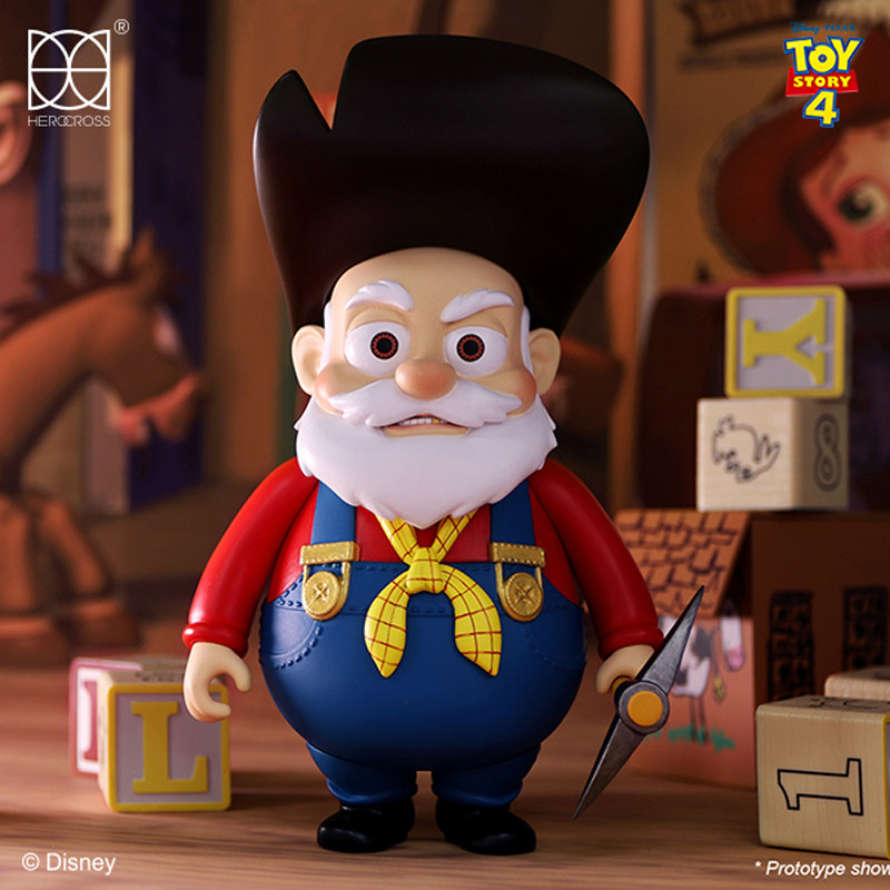 HEROCROSS Toy Story Doll Miner Old Man Movable Genuine Model Tide Play Ornament Anime Doll