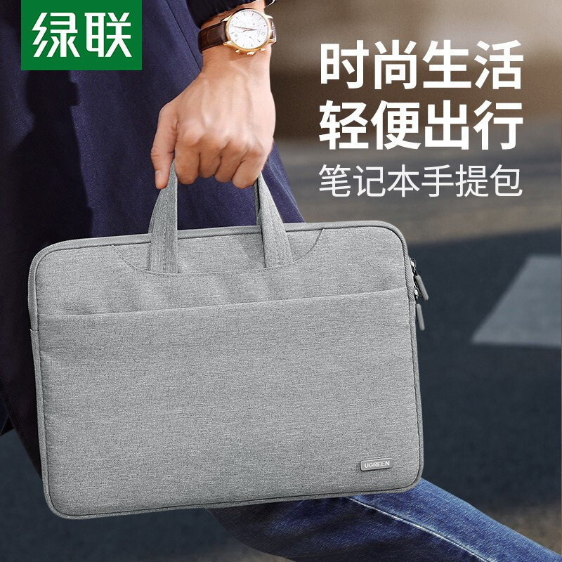 Green Alliance Laptop Bag Handbag Suitable for Apple MacBook Huawei Matebook 14inch Lenovo Xiaoxin Air Dell 15-Inch 6inch Female Xiaomi 16 Asus Hp Protective Case 13
