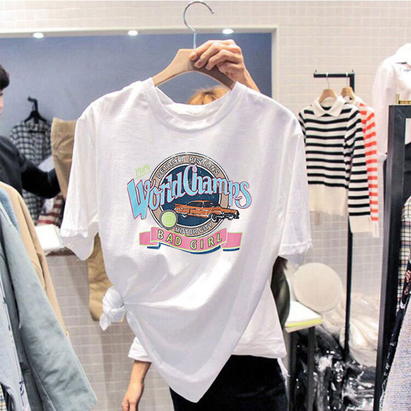 Summer cotton short sleeve T-shirt, jacket, 2021 years, Korean style, round collar Summer cotton short sleeve T-shirt, jacket, 2021 years, Korean style, round collar