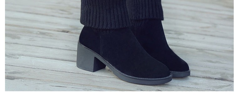 Giày cao cổ nữ mùa thu đông 2018 boot cao gót