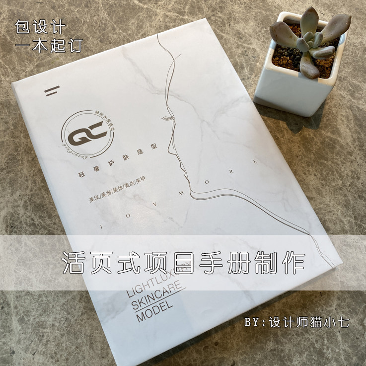 Loose-leaf beauty salon project manual Treatment book Skin management micro-integer semi-permanent price list Price customization