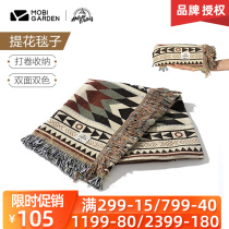 Pastoral flute Tapestry Carpet Outdoor Portable easy to contain Shoulder Camping Warm Cover Blanket Diamond Cotton Home Thickening