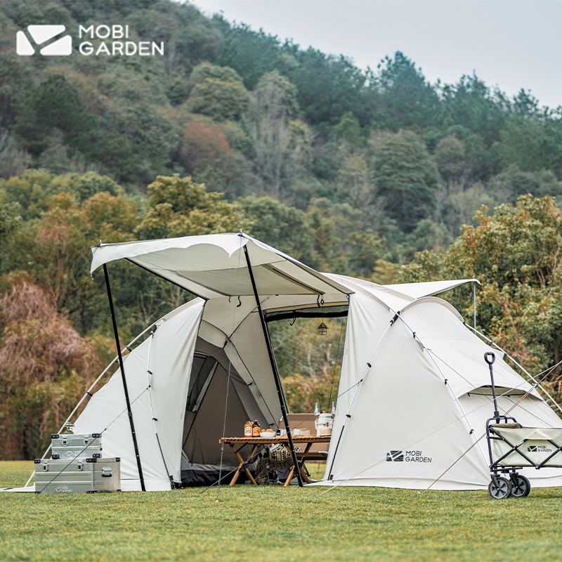 Mugod Tent Outdoor Foldable Portable Camping Sun Protection Thickened Rainproof Family 4 Two-Bedroom One-Living Room Tunnel Tent Mugod Tent Outdoor Foldable Portable Camping Sun Protection Thickened Rainproof Family 4 Two-Bedroom One-Living Room Tunnel Tent