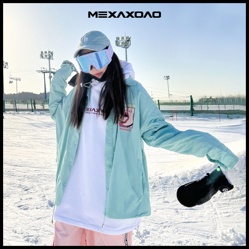 MEXAXOAO snowboard jacket coach jacket loose fit men's and women's windproof waterproof 2122 new model