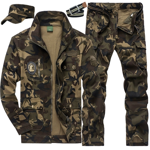 Хлопковый камуфляжный износостойкий комбинезон, защита от ожогов