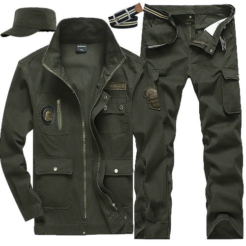 Хлопковый камуфляжный износостойкий комбинезон, защита от ожогов