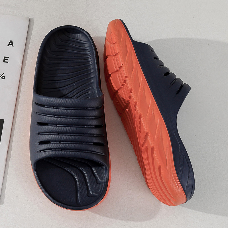 Slippers men's summer thick bottom outdoor sports slippers large size comfortable arch shock-absorbing wear-resistant beach non-slip flip flops