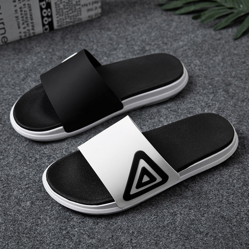 Slippers men's summer non-slip fashion drag men's thick bottom summer boys big size lovers fashion sandals and slippers