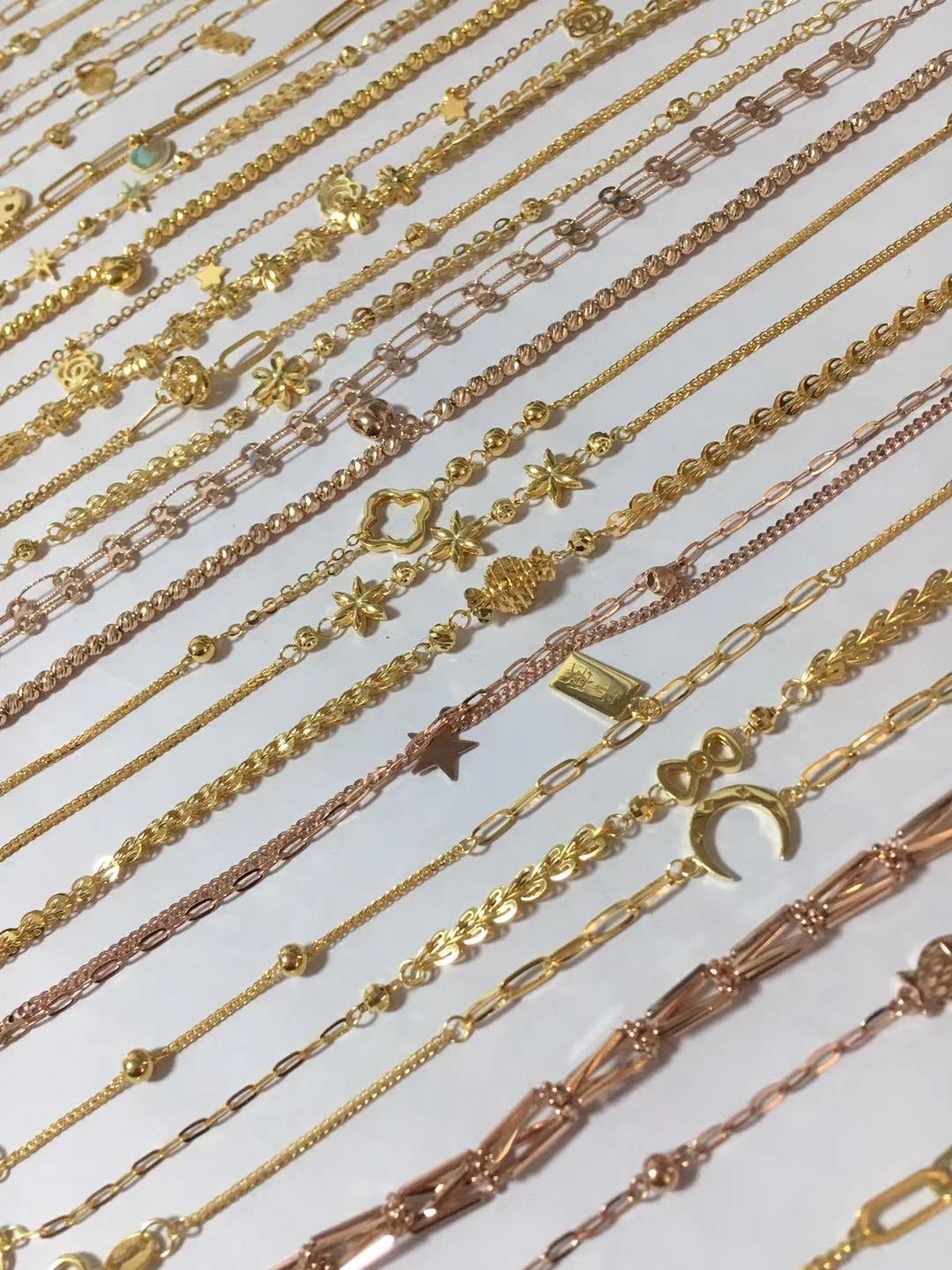 18K gold AU 750 hand - hand stream inter - stream special ultra - link support for re - examination