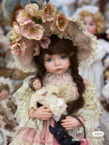 Boutique Molly Jasmine hand-painted eyes ceramic doll 50 cm handmade by foreign artists unique product