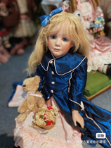 Boutique antique doll handmade doll by foreign artist in 1992 75 cm semi-full porcelain unique product