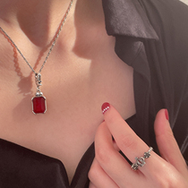 Small Treasure s925 Pure Silver Unique Retro Multilayer Zircon Elephant Oral Pendant Woman Only Pendant Item Pendant Necklace Silver Jewelry