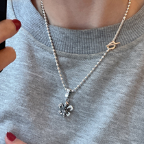 Small treasure s925 pure silver black zircons star Kerch pendant female only pendant item pendant necklace pendant small crowddesign silver decoration