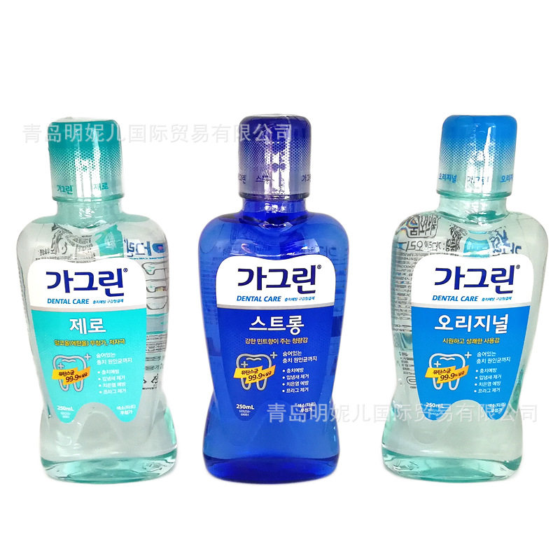 Box of 16 Korean Jia Mouth Lin Shu mouthwash 250ml clean oral standard mild mint flavor