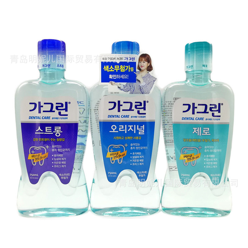 33 boxes from South Korea imported Jia Kou Lin Shu mouthwash home large bottle clean oral odor removal 750ml
